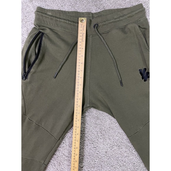 YoungLA Joggers Mens Medium Green Sweatpants Tapered Fit Gym Casual Drawstring - Picture 9 of 9
